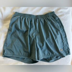 Tracksmith Session Running Shorts in Teal with Liner